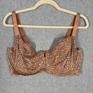 Skarlett Blue Bra‎ 40DDD Tan Balconette Lace Underwire Unlined 336221 NEW $62